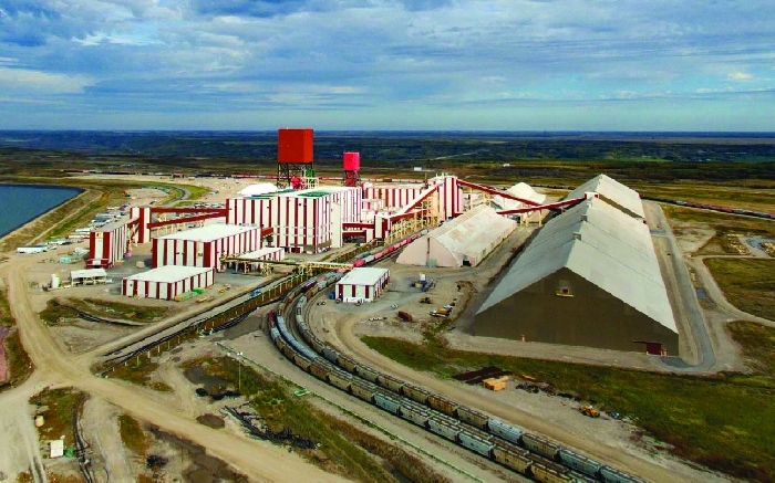 Nutrien's Rocanville mine, the largest potash mine operated by the company.